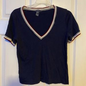 Navy Blue V-Neck Shirt